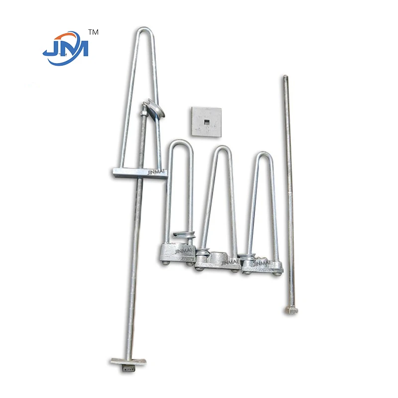 Adjustable Bow Type Stay Rod With Base Plate Hot Dip Galvanized OEM Products high quality